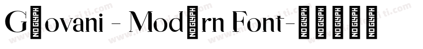Geovani - Modern Font字体转换
